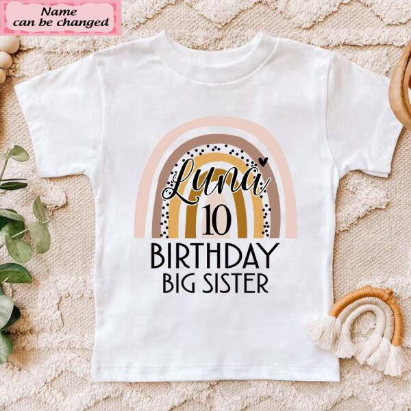 10th Birthday Shirt, Custom Birthday Shirt, Rainbow Shirt, Ten Birthday Shirt, 10th Birthday T Shirt, Baby Shirt