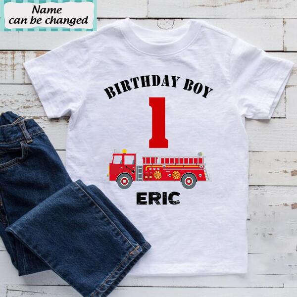First Birthday Shirt, 1st Birthday Shirt, Custom Birthday Shirt, Fire Truck Birthday Shirt, One Birthday Shirt, 1st Birthday T Shirt, Baby Shirt