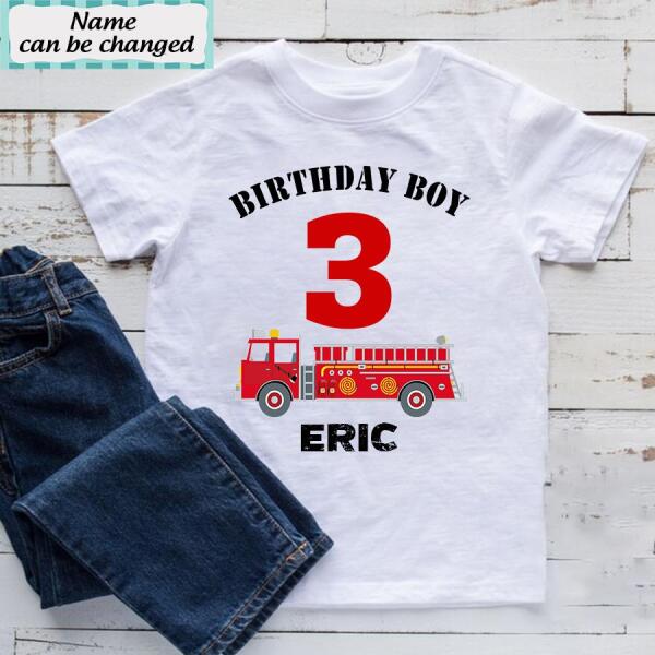 Third Birthday shirt, 3rd Birthday Shirt, Custom Birthday Shirt, Fire Truck Birthday Shirt, Three Birthday Shirt, 3rd Birthday T Shirt, Baby Shirt