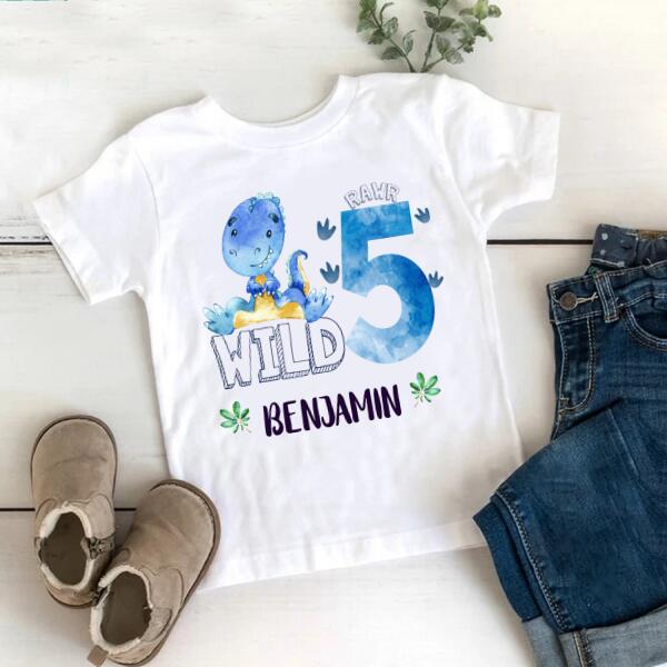 5th Birthday Shirt, Custom Birthday Shirt, Dinosaur Birthday Shirt, Five Birthday Shirt, 5th Birthday T Shirt, Baby Shirt