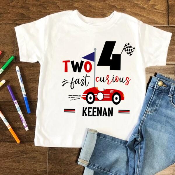 4th Birthday Shirt, Custom Birthday Shirt, Race Car Birthday Shirt, Four Birthday Shirt, 4th Birthday T Shirt, Baby Shirt