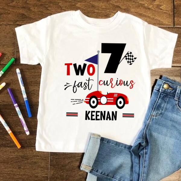 7th Birthday Shirt, Custom Birthday Shirt, Race Car Birthday Shirt, Seven Birthday Shirt, 7th Birthday T Shirt, Baby Shirt