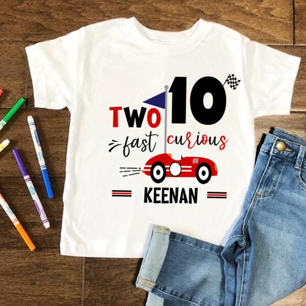 10th Birthday Shirt, Custom Birthday Shirt, Race Car Birthday Shirt, Ten Birthday Shirt, 10th Birthday T Shirt, Baby Shirt