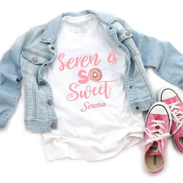 7th Birthday Shirt, Custom Birthday Shirt, Sweet Birthday Shirt, Seven Birthday Shirt, 7th Birthday T Shirt, Baby Shirt