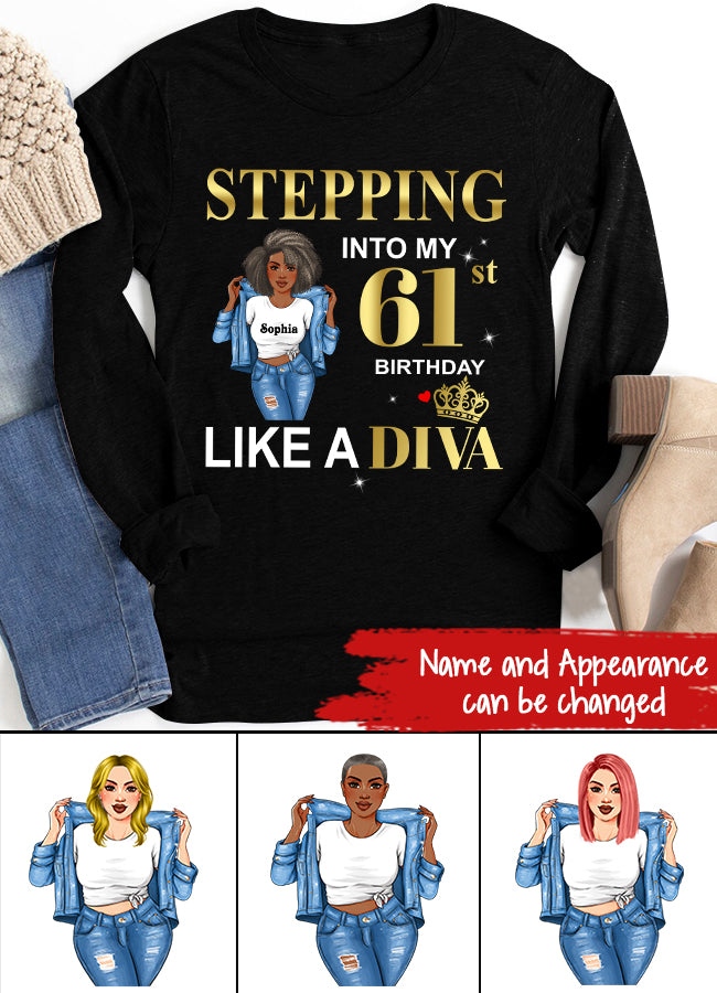 61th Birthday Shirts, Custom Birthday Shirts, Turning 61 Shirt For Women, Turning 61 And Fabulous Shirt, 1961 Shirt, Best Gifts For Women Turning 61-HCT