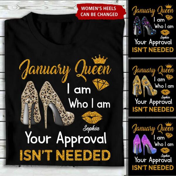 Custom January Birthday Shirt For Woman, Queens Are Born In January Gifts, Melanin Afro Woman Shirt, Black Girl Tee, Afro Queen Gift