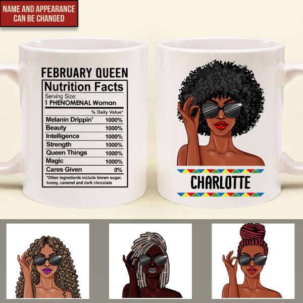 February birthday mug, Personalized birthday mug, customized mug for birthday, happy birthday personalized mug