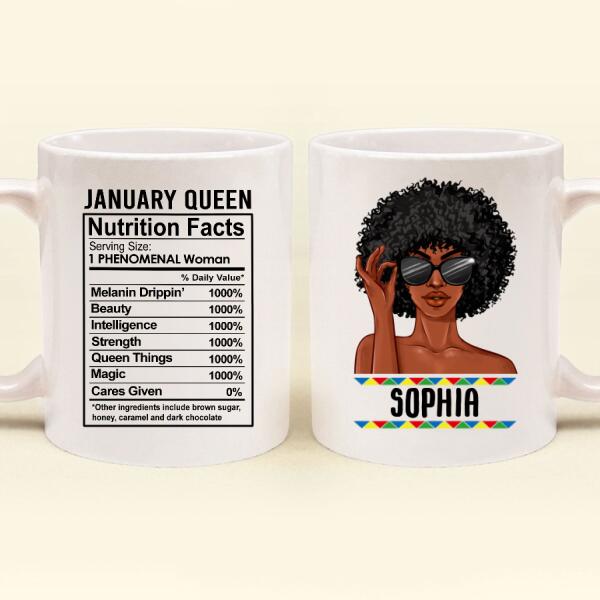 January birthday mug, Personalized birthday mug, customized mug for birthday, happy birthday personalized mug