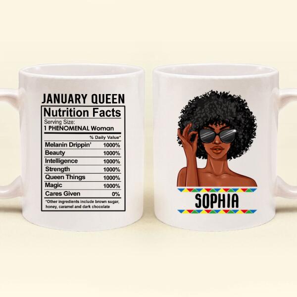 January birthday mug, Personalized birthday mug, customized mug for birthday, happy birthday personalized mug