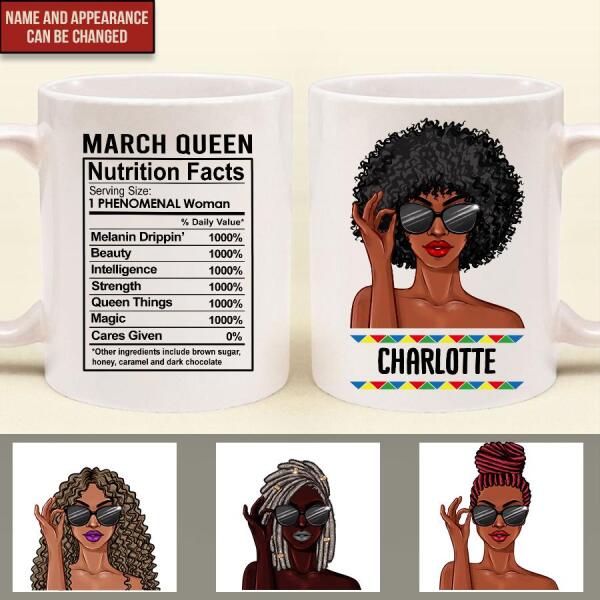 March birthday mug, Personalized birthday mug, customized mug for birthday, happy birthday personalized mug