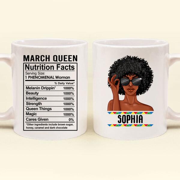 March birthday mug, Personalized birthday mug, customized mug for birthday, happy birthday personalized mug