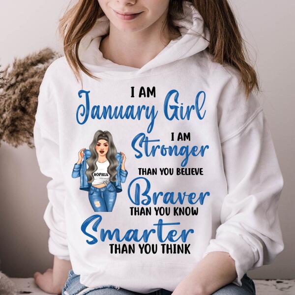 Custom January Birthday Shirt For Woman, Queens Are Born In January Gifts, Melanin Afro Woman Shirt, Black Girl Tee, Afro Queen Gift