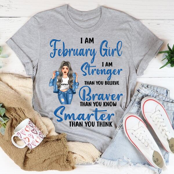 February Birthday Shirt, Custom Birthday Shirt, Queens Born In February, February Birthday Shirts For Woman, February Birthday Gifts