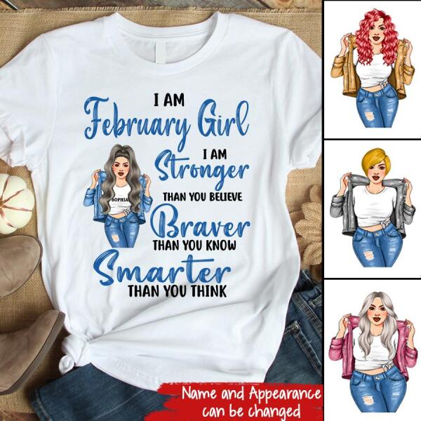 February Birthday Shirt, Custom Birthday Shirt, Queens Born In February, February Birthday Shirts For Woman, February Birthday Gifts