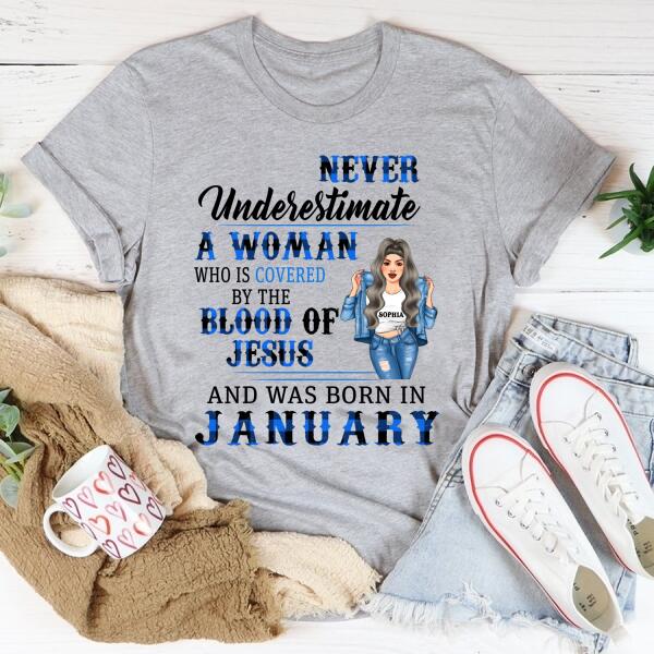 Custom January Birthday Shirt For Woman, Queens Are Born In January Gifts, Melanin Afro Woman Shirt, Black Girl Tee, Afro Queen Gift