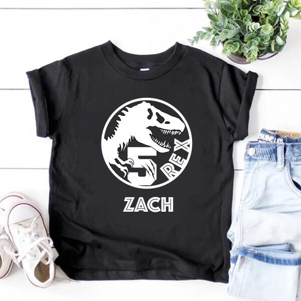 5th Birthday Shirt, Custom Birthday Shirt, Dinosaur Birthday Shirt, Five Birthday Shirt, 5th Birthday T Shirt, Baby Shirt