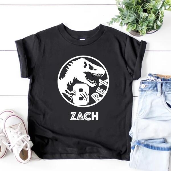 8th Birthday Shirt, Custom Birthday Shirt, Dinosaur Birthday Shirt, Eight Birthday Shirt, 8th Birthday T Shirt, Baby Shirt