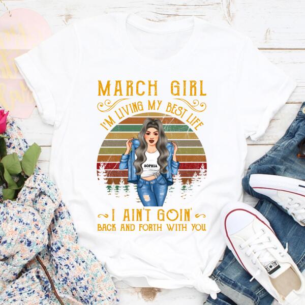 March Birthday Shirt, Custom Birthday Shirt, Queens Born In March, March Birthday Shirts For Woman, March Birthday Gifts