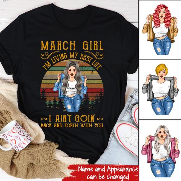 March Birthday Shirt, Custom Birthday Shirt, Queens Born In March, March Birthday Shirts For Woman, March Birthday Gifts