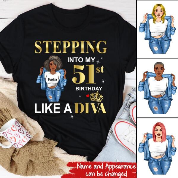 51st Birthday Shirts For Her, Personalised 51st Birthday Gifts, 1972 T Shirt, 51 And Fabulous Shirt, 51st Birthday Shirt Ideas, Gift Ideas 51st Birthday Woman - HCT