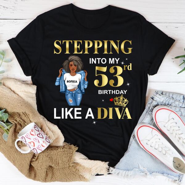 53rd Birthday Shirts For Her, Personalised 53rd Birthday Gifts, 53 And Fabulous Shirt, 53rd Birthday Shirt Ideas, Gift Ideas 53rd Birthday Woman-HCT