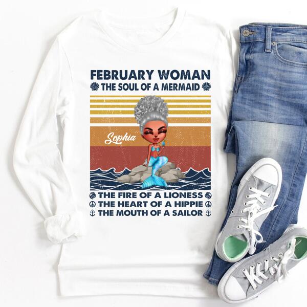 February Birthday Shirt, Custom Birthday Shirt, Queens Born In February, February Birthday Gifts, February shirts for February mermaid, mermaid birthday shirt