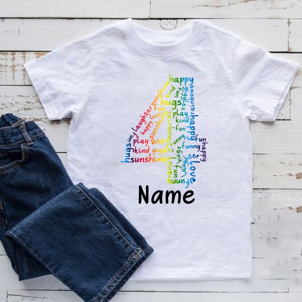Personalised Kids Birthday T-shirt, 4th Birthday, Custom Tee, Birthday T-shirt, Name And Number Top