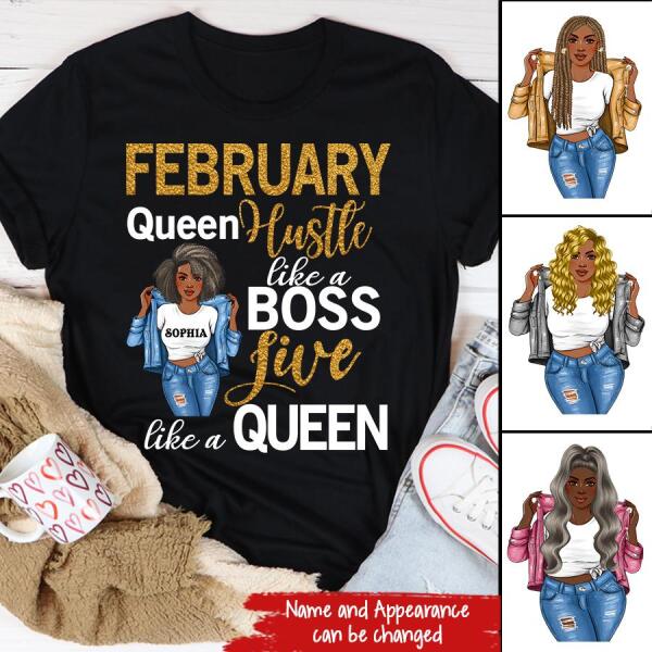 February Birthday Shirt, Custom Birthday Shirt, Queens Born In February, February Birthday Gifts, February shirts for Woman