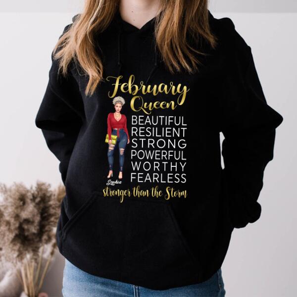 February Birthday Shirt, Custom Birthday Shirt, Queens Born In February, February Birthday Gifts, February shirts for Woman