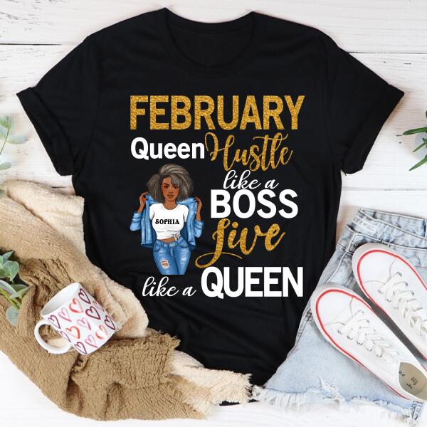 February Birthday Shirt, Custom Birthday Shirt, Queens Born In February, February Birthday Gifts, February shirts for Woman