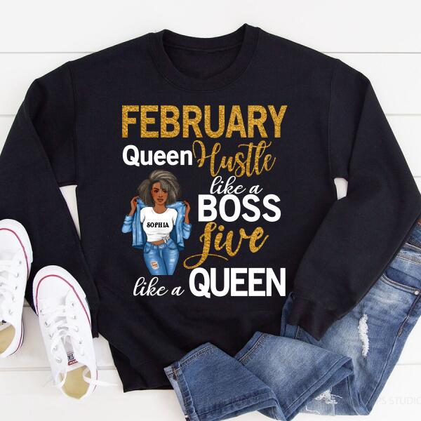 February Birthday Shirt, Custom Birthday Shirt, Queens Born In February, February Birthday Gifts, February shirts for Woman