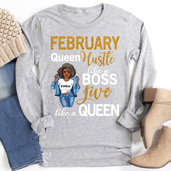 February Birthday Shirt, Custom Birthday Shirt, Queens Born In February, February Birthday Gifts, February shirts for Woman
