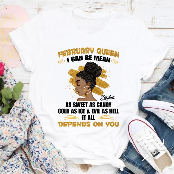 February Birthday Shirt, Custom Birthday Shirt, Queens Born In February, February Birthday Gifts, February shirts for Woman