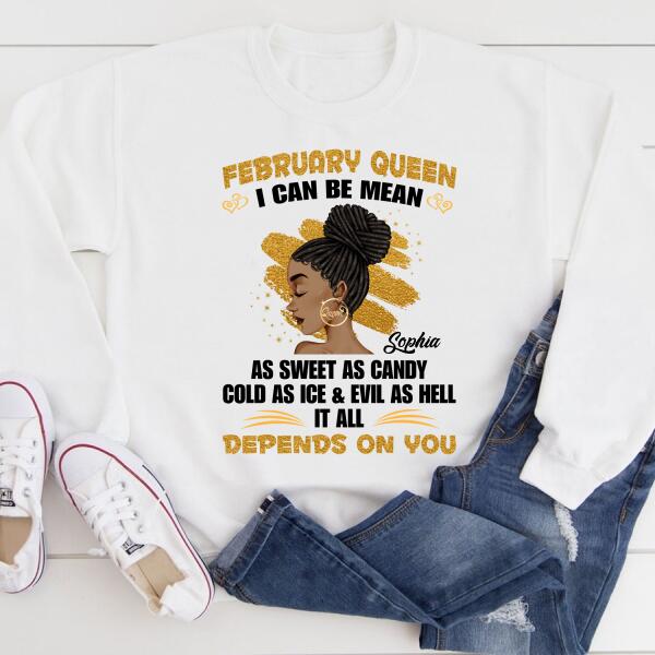 February Birthday Shirt, Custom Birthday Shirt, Queens Born In February, February Birthday Gifts, February shirts for Woman
