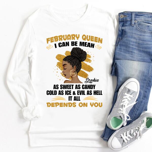February Birthday Shirt, Custom Birthday Shirt, Queens Born In February, February Birthday Gifts, February shirts for Woman