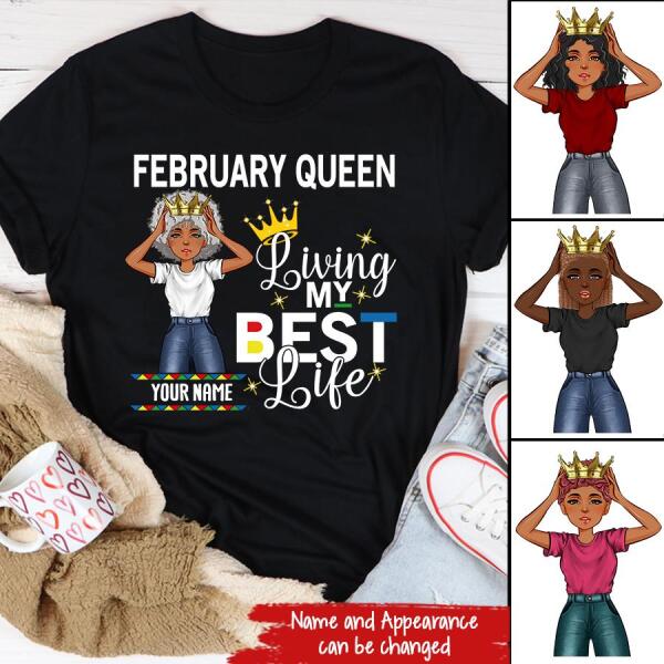 February Birthday Shirt, Custom Birthday Shirt, Queens Born In February, February Birthday Gifts, February shirts for Woman