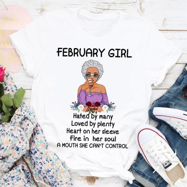 February Birthday Shirt, Custom Birthday Shirt, Queens Born In February, February Birthday Gifts, February shirts for Woman