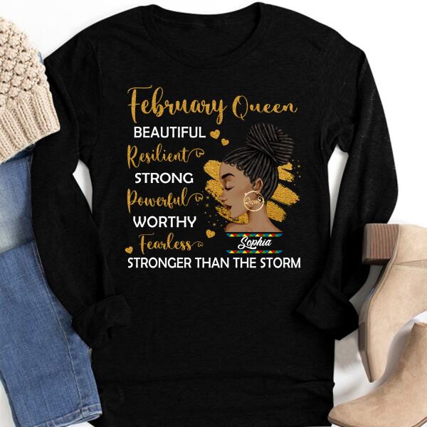February Birthday Shirt, Custom Birthday Shirt, Queens Born In February, February Birthday Gifts, February shirts for Woman