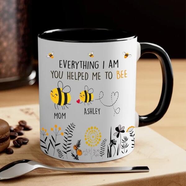 Custom Mothers Day Mug, Bee Mug, Happy Mother Day Mug, Cute Mothers Day Gifts From Daughter, Mothers Day Cup, Mother Day Gift, Coffee Cup