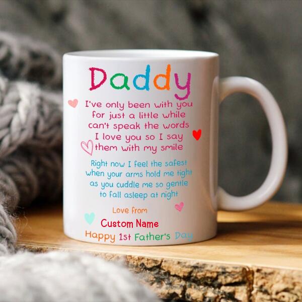 Personalized fathers day mugs, first fathers day mug, Happy Father Day Mug, 1st fathers day gifts, Father‘s Day Mug, gifts for new dads, Fathers Day Cup, Father Day Gift, Coffee Cups
