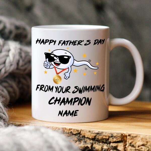 Personalized Fathers Day Mugs, Dad Coffee Mugs, Happy Father Day Mug, Father‘s Day Mug, Funny Dad Coffee Mugs, Fathers Day Cup, Champion Mug, Father Day Gift, Coffee Cups