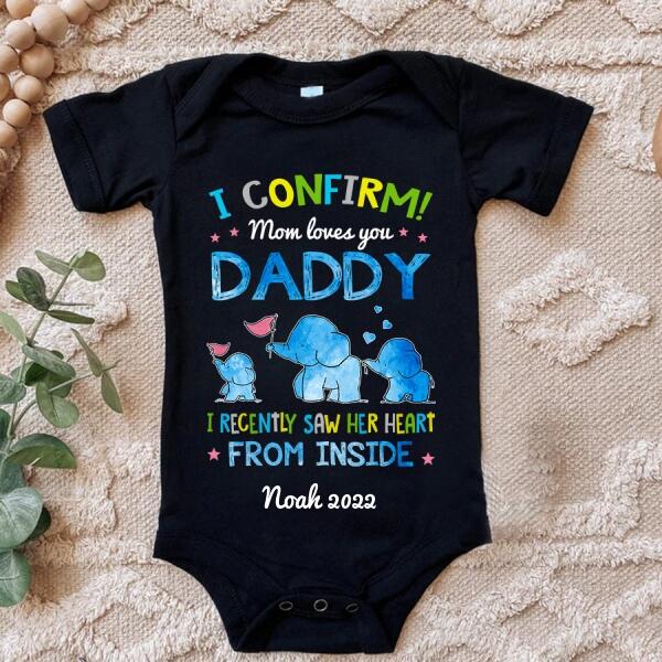 Personalized Newborn Onesie, First Mothers Day Onesie, Mother‘s Day Tee Shirts, elephants onesie, Newborn Onesie, Funny Mothers Day Shirts, Mother Day Gift