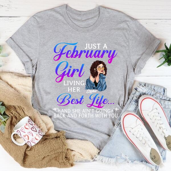 Custom February Birthday Shirt For Woman, Queens Are Born In February Gifts, Melanin Afro Woman Shirt, Black Girl Tee, Afro Queen Gift