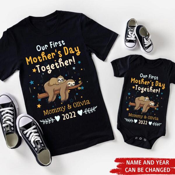 Personalized Mothers Day Shirts, Mom And Daughter Matching Shirt, Sloth Onesie, Mother Daughter Shirts, Mother‘s Day Shirt, T Shirt For Mom And Daughter, Mother Day Gift