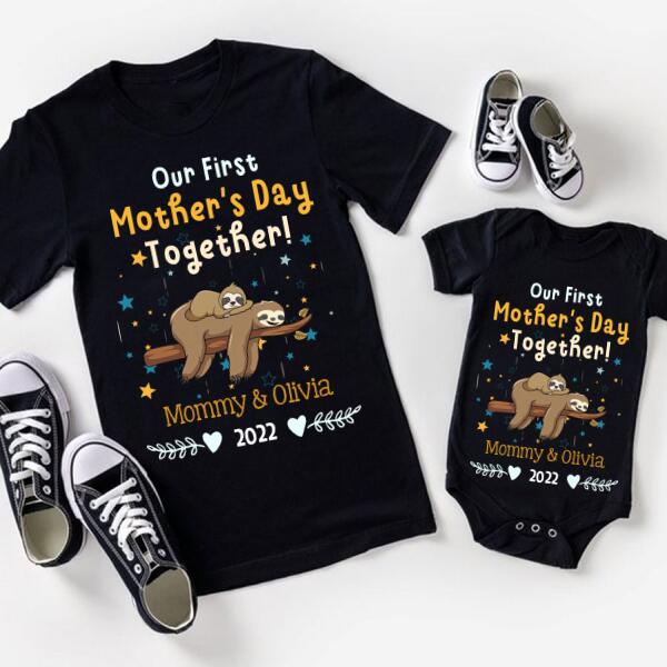 Personalized Mothers Day Shirts, Mom And Daughter Matching Shirt, Sloth Onesie, Mother Daughter Shirts, Mother‘s Day Shirt, T Shirt For Mom And Daughter, Mother Day Gift
