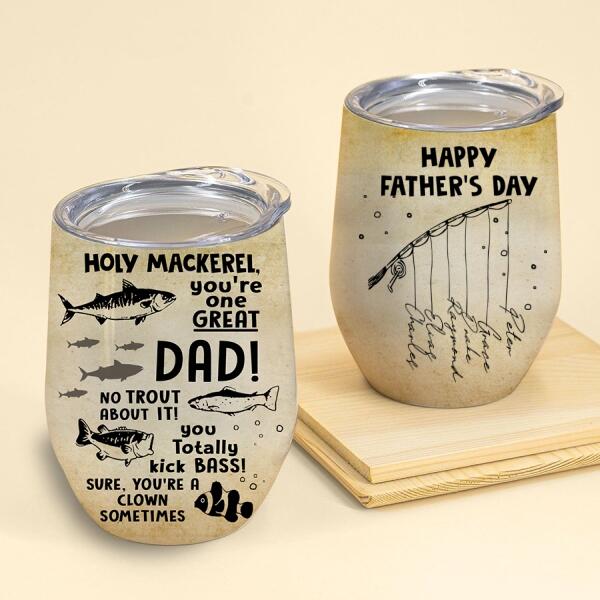 Personalized Wine Tumbler, dad wine tumbler, Happy Father‘s Day, wine cups with lids, Father Day Gift, wine tumbler