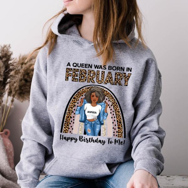 February Birthday Shirt, Custom Birthday Shirt, Queens Born In February, February Birthday Gifts, February shirts for Woman
