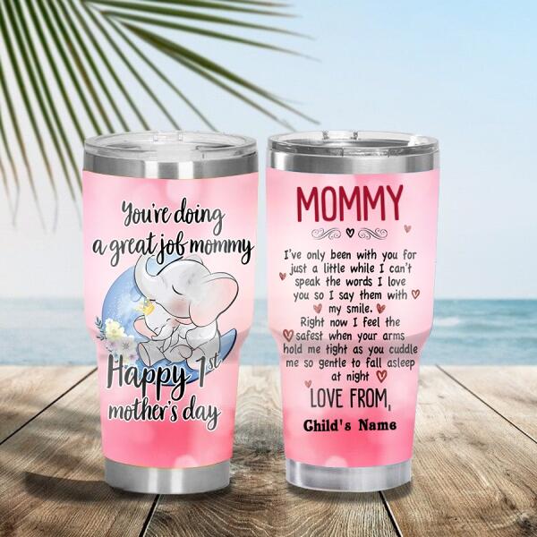 Personalized Tumblers, Large Tumbler, Mother Day Tumbler, Mothers Day Tumbler Ideas, Mothers Tumblers, First Mothers Day Gift, Mothers Day Cup, Mother Day Gift