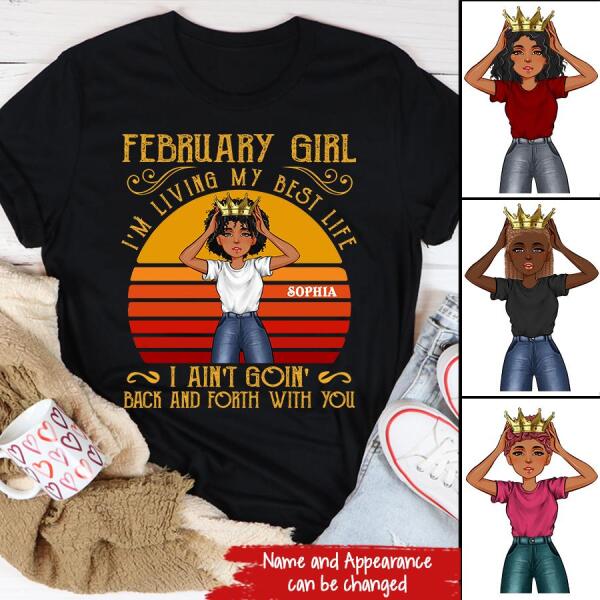 February Birthday Shirt, Custom Birthday Shirt, Queens Born In February, February Birthday Gifts, February shirts for Woman