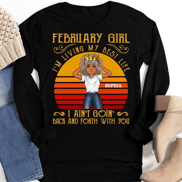 February Birthday Shirt, Custom Birthday Shirt, Queens Born In February, February Birthday Gifts, February shirts for Woman